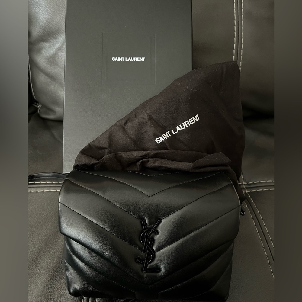 Saint Laurent Loulou Toy Matelasse Calfskin Flap-Top Shoulder Bag